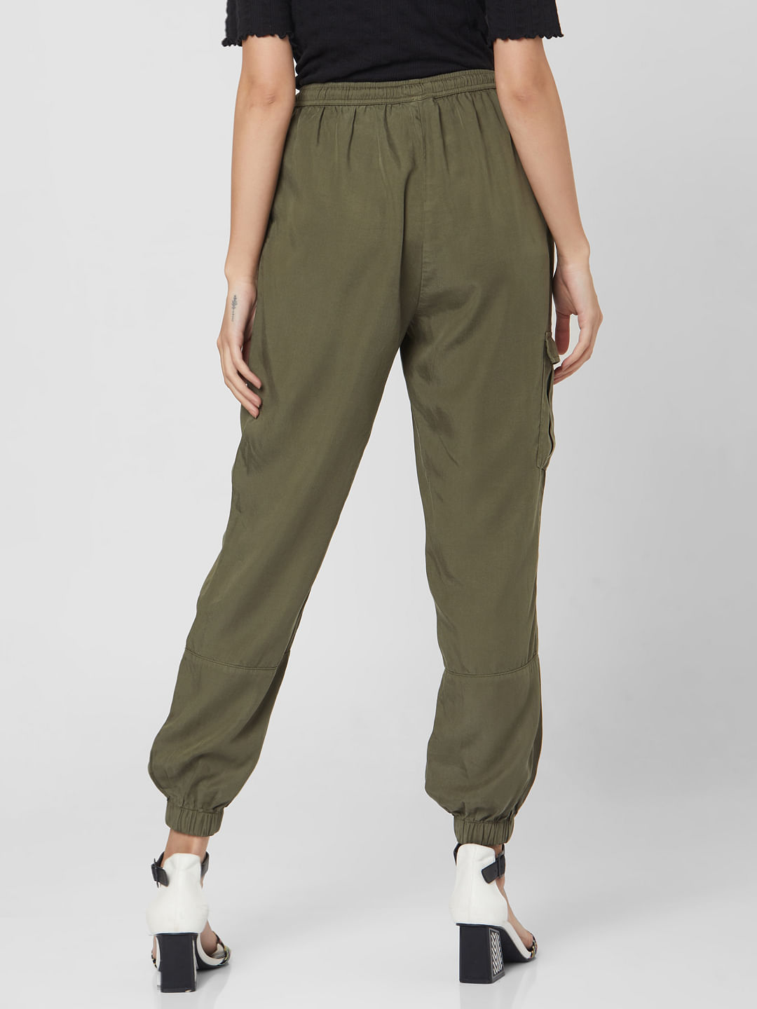 Buy Olive Trousers & Pants for Women by Kassually Online | Ajio.com